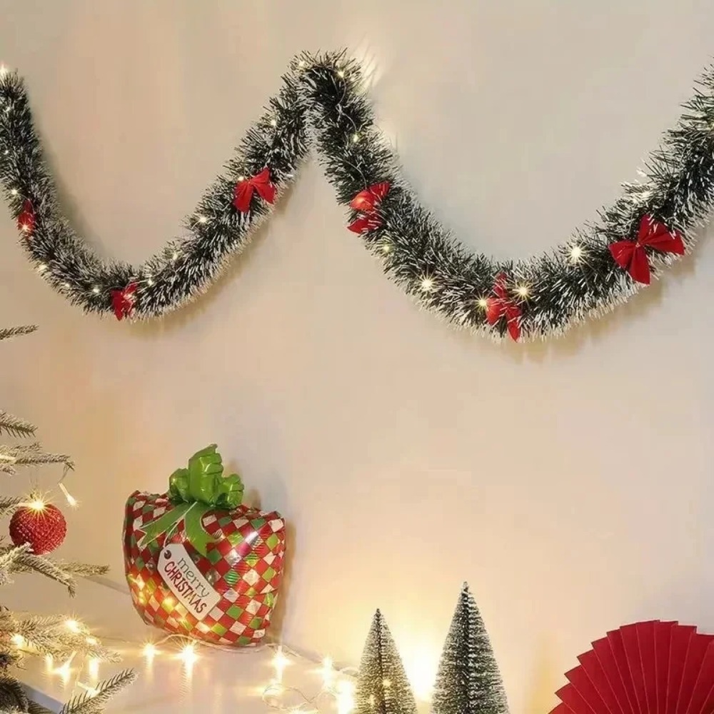 Led Fairy String Lights - พวงมาลัยคริสต์มาสประดับด้วยไฟ LED แบบโลหะ ความยาว 2 เมตร