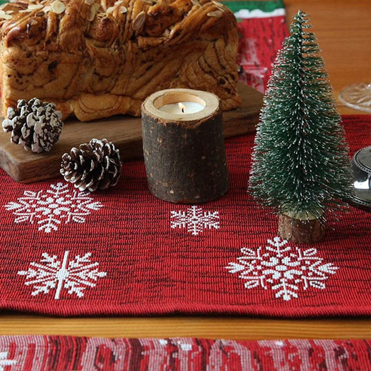 Christmas Table Runner - ABDD HOT ผ้าปูโต๊ะคริสต์มาส - ผ้าปูโต๊ะฤดูหนาวสำหรับตกแต่งโต๊ะอาหารในครัว ตกแต่งคริสต์มาสสำหรับงานเลี้ยงที่บ้าน