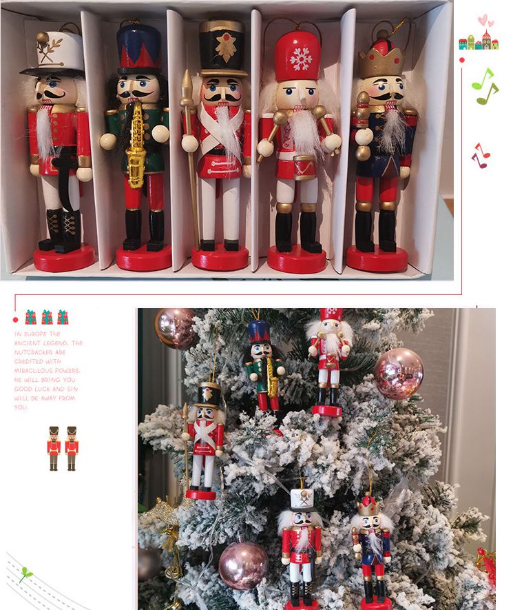 5/6Pcs Merry Christmas ตกแต่งเ - Nutcracker Figurine บทวิจารณ์และราคา