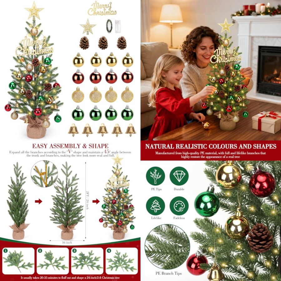 ต้นคริสต์มาสขนาดเล็ก 2 ฟุต, ต้ - Christmas Tree Artificial บทวิจารณ์และราคา