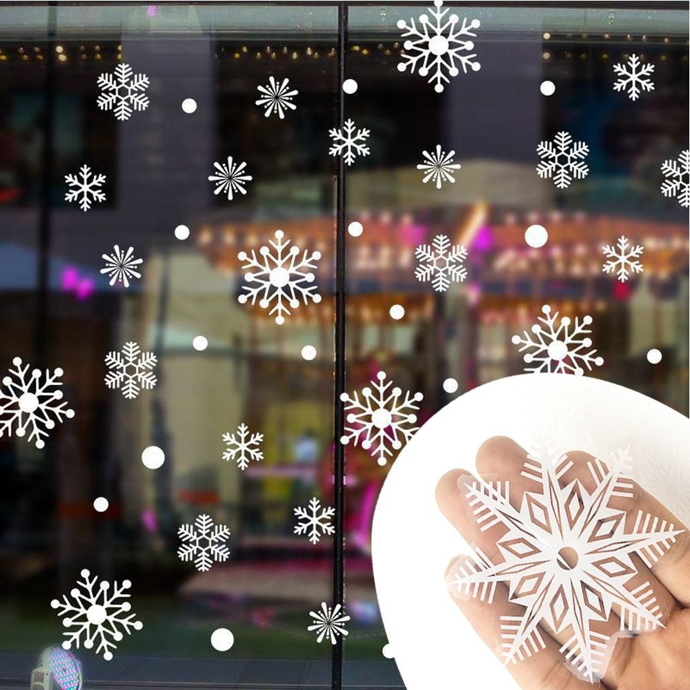 สติกเกอร์เกล็ดหิมะคริสต์มาส PV - Snowflake Window Decal บทวิจารณ์และราคา