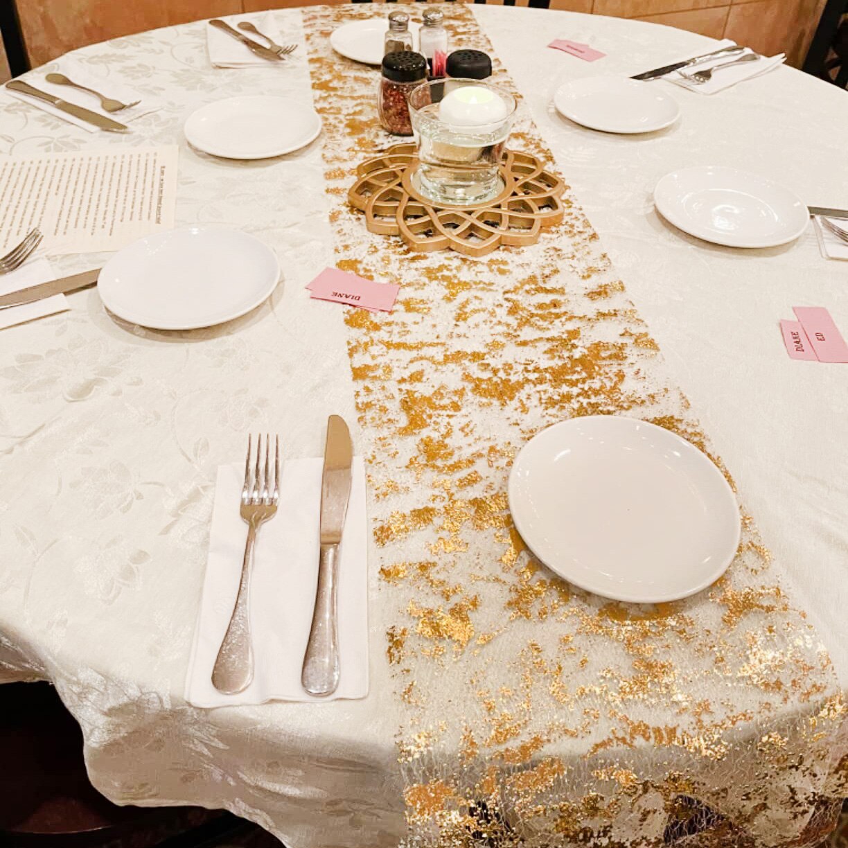 Sparkle mallic สีทองบางโต๊ะนัก - Christmas Table Runner บทวิจารณ์และราคา