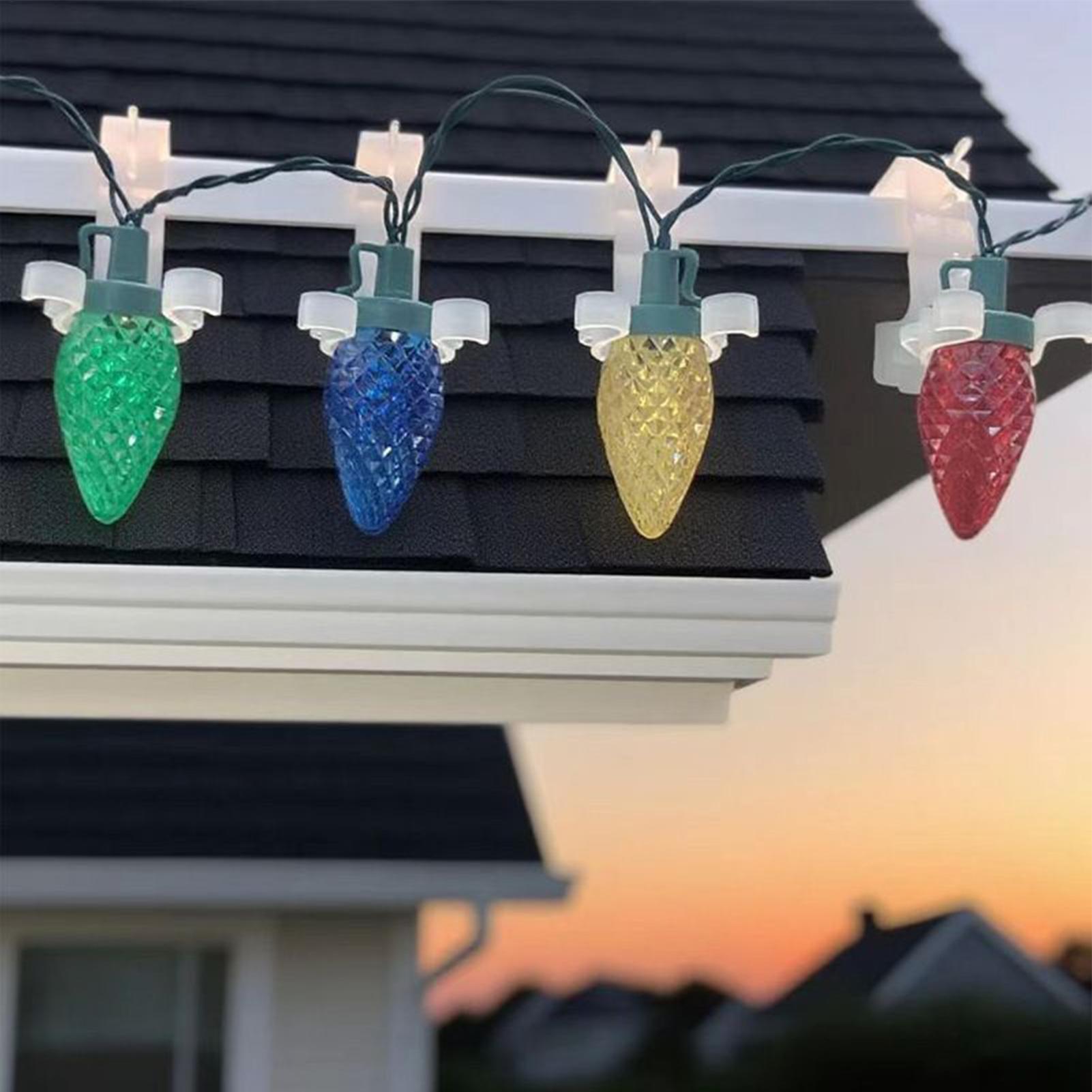 คลิปหนีบรางไฟคริสต์มาส 10 ชิ้น - Christmas Lights Outdoor บทวิจารณ์และราคา