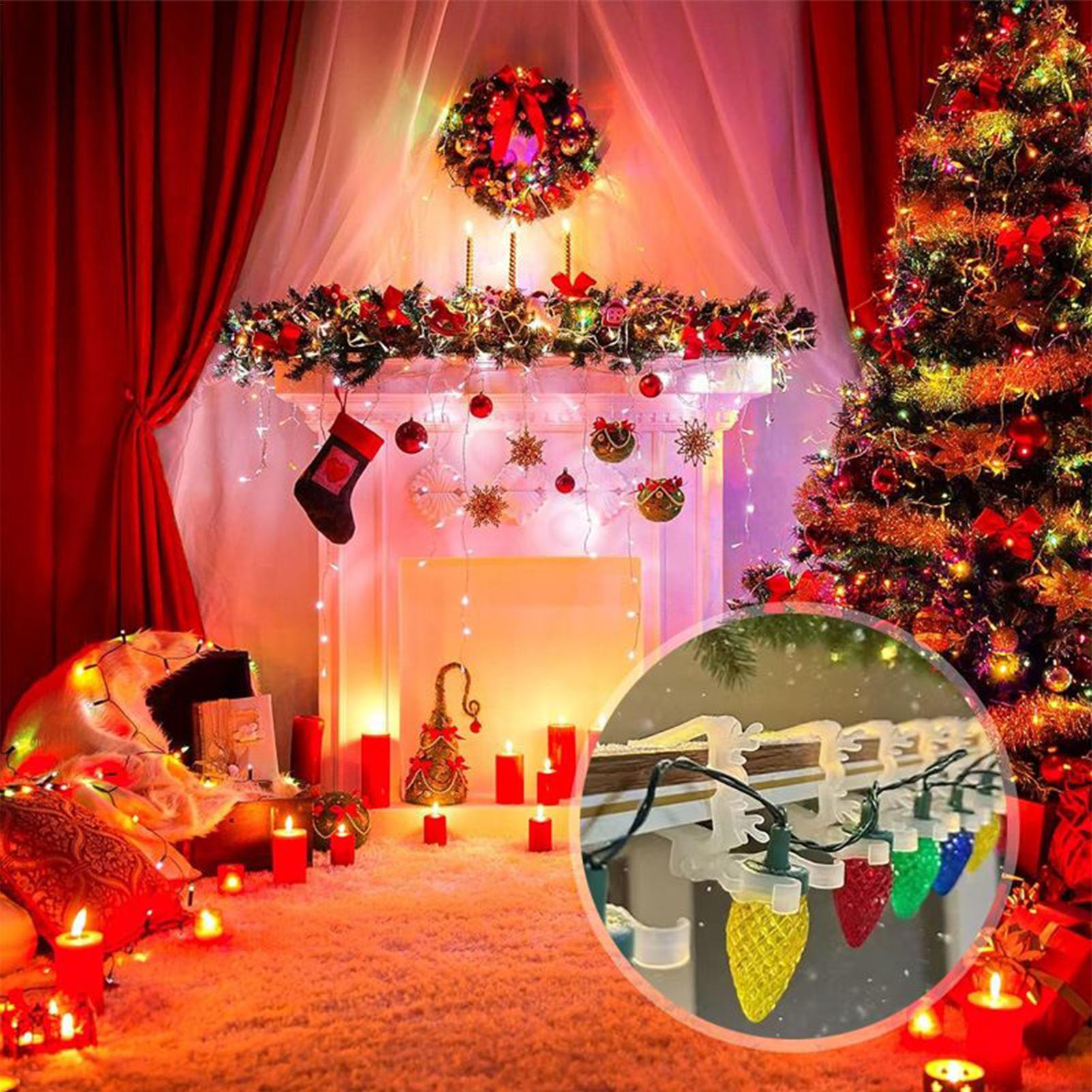 คลิปหนีบรางไฟคริสต์มาส 10 ชิ้น - Christmas Lights Outdoor บทวิจารณ์และราคา
