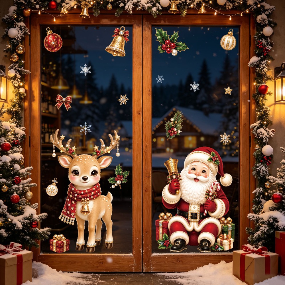 สติ๊กเกอร์ติดหน้าต่างคริสต์มาส - Snowflake Window Decal บทวิจารณ์และราคา