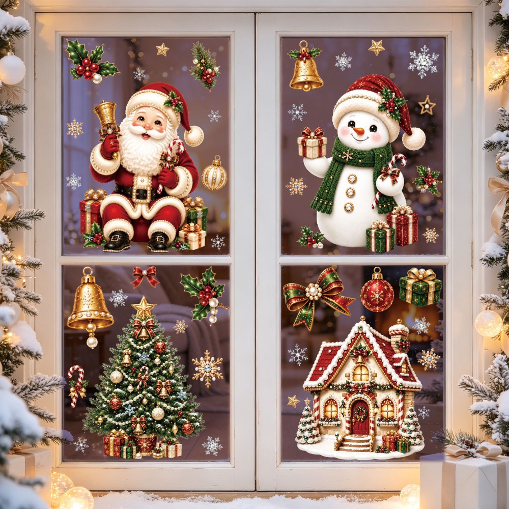สติ๊กเกอร์ติดหน้าต่างคริสต์มาส - Snowflake Window Decal บทวิจารณ์และราคา