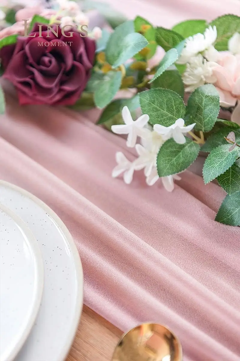 ชีฟองสีขาวตาราง Runner การตั้ง - Christmas Table Runner บทวิจารณ์และราคา