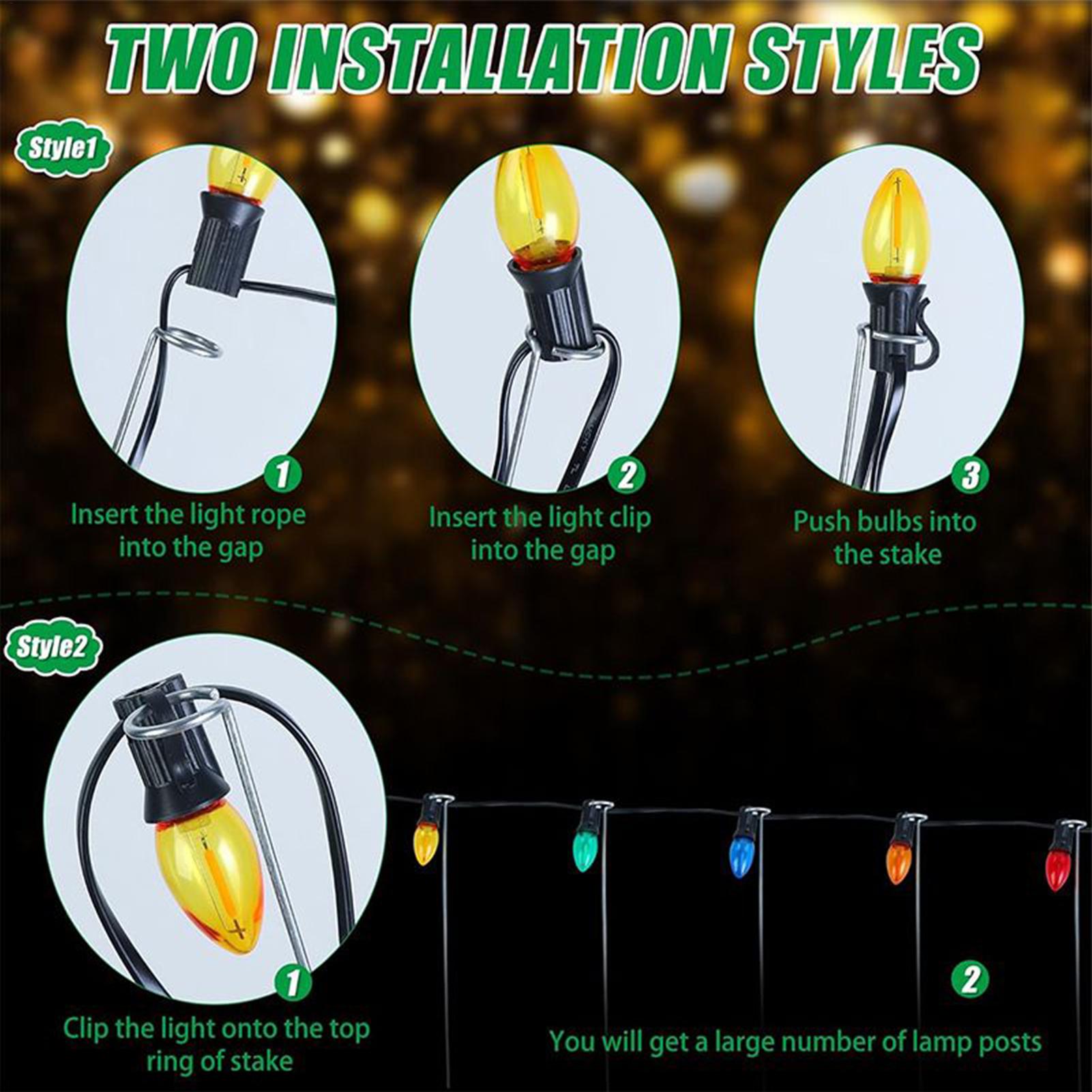 เสาไฟคริสต์มาสขนาด 12 นิ้ว สำห - Christmas Lights Outdoor บทวิจารณ์และราคา